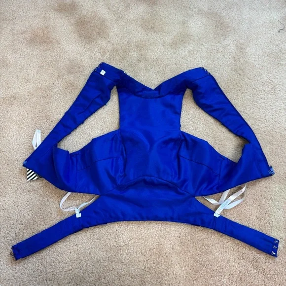 NWT Rachel Allan Beaded Two Piece Mermaid Prom Dress Sz 0 Royal Blue 7079 - Picture 8 of 13